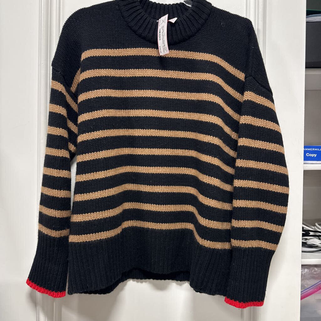 Black/Brown Stripe Wool/Cashmere Sweater