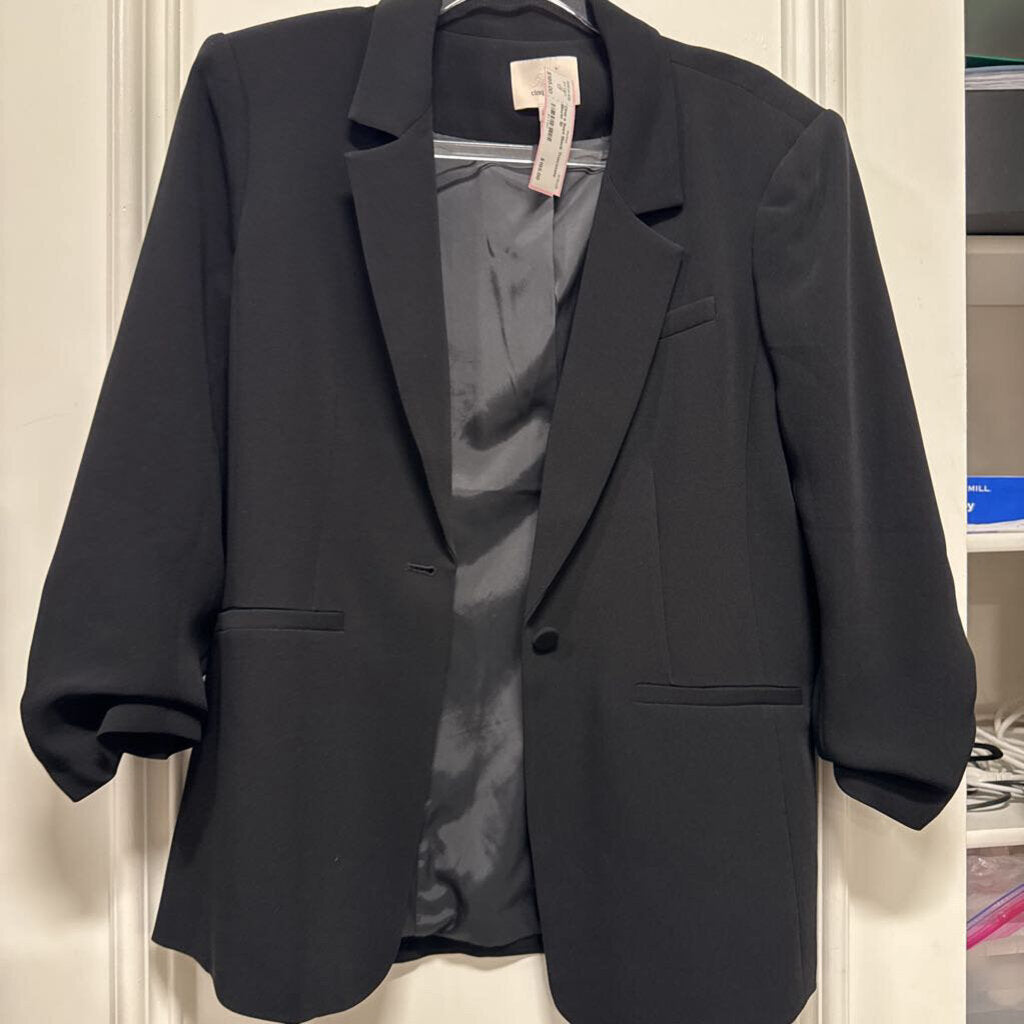 Black Triacetate Blazer