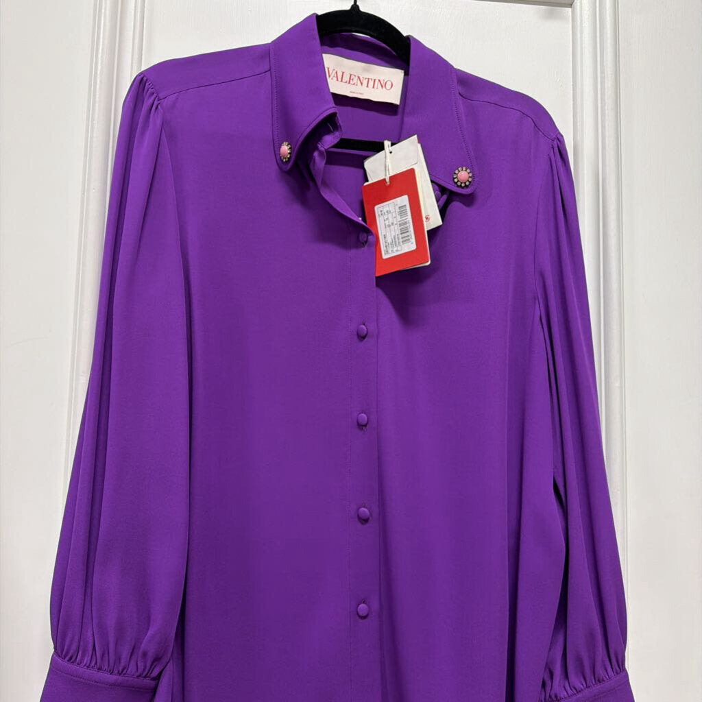 Purple Silk Blouse