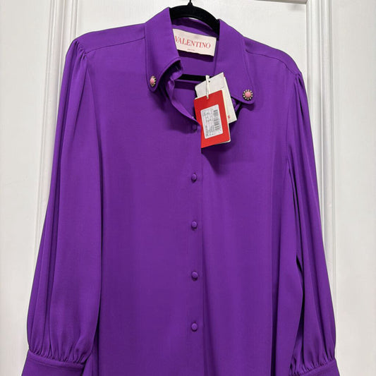 Purple Silk Blouse