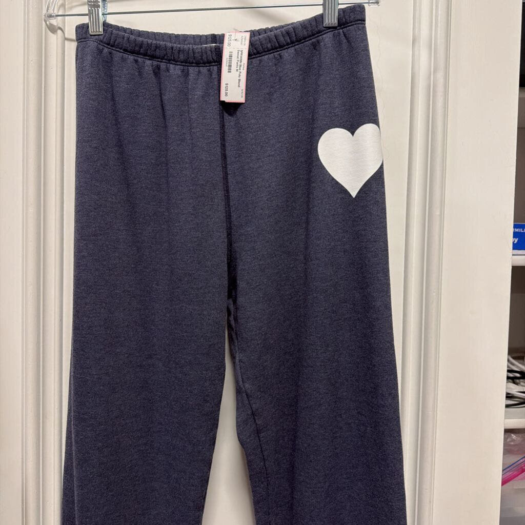 Blue Poly Blend Sweat Pants