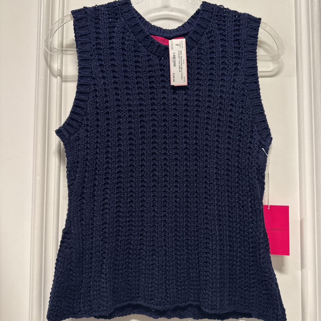 Navy Cotton Sweater Vest (495)