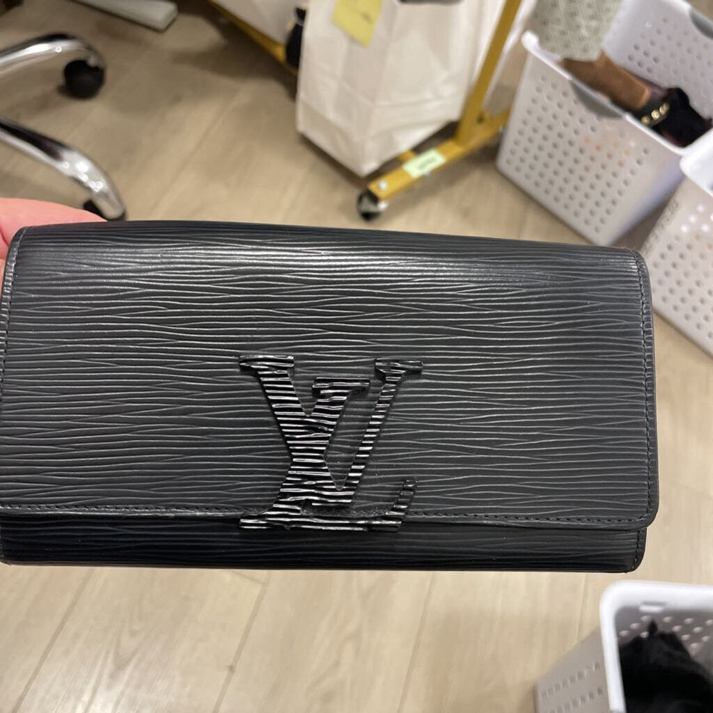 Black Epi Trapeze Wallet