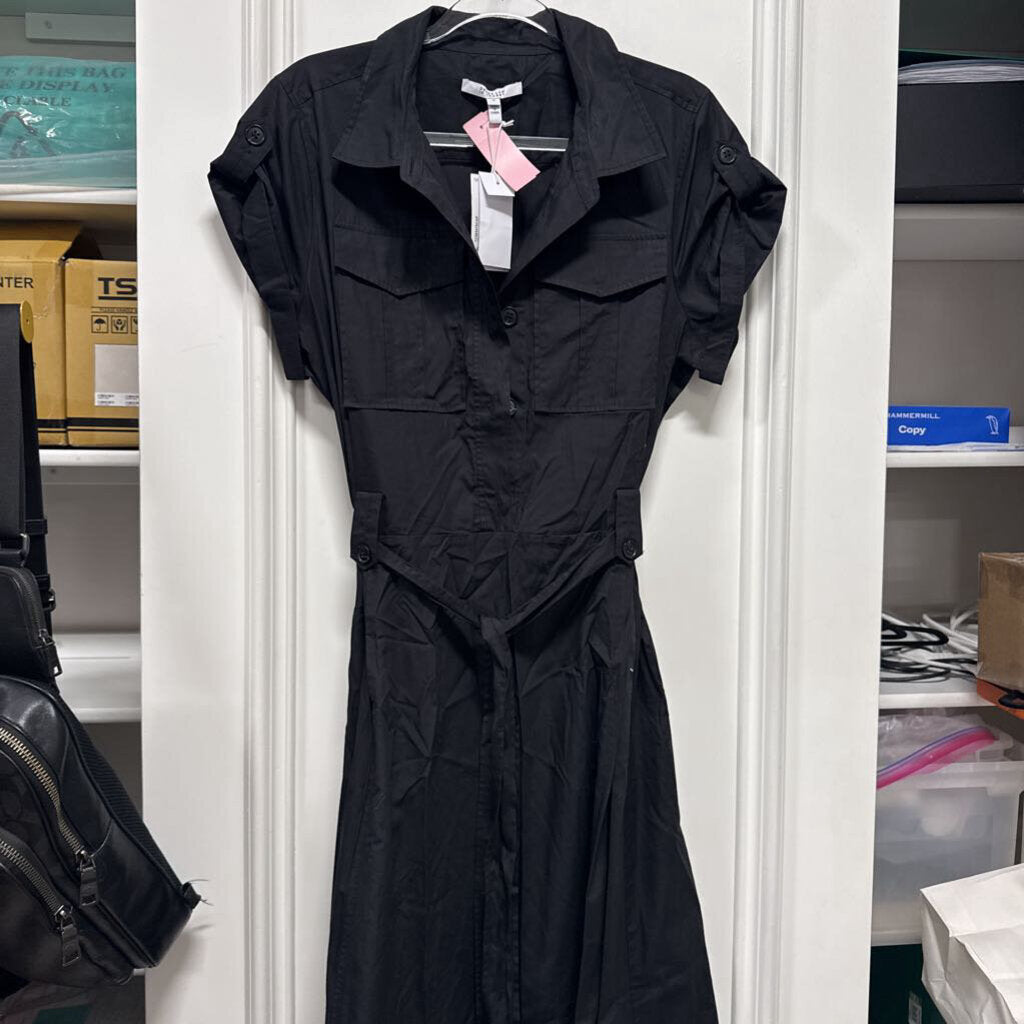 Black Cotton Shirt Dress (NWT)