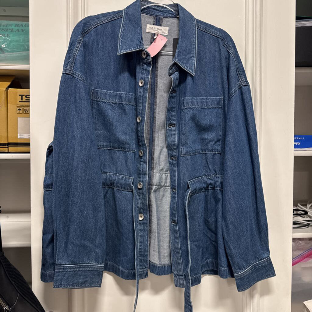 Blue Denim Belted Jacket (WT)
