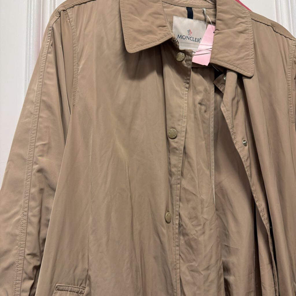 Beige Poly Trench Coat