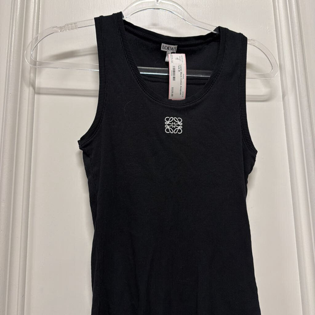 Black Cotton Anagram Tank