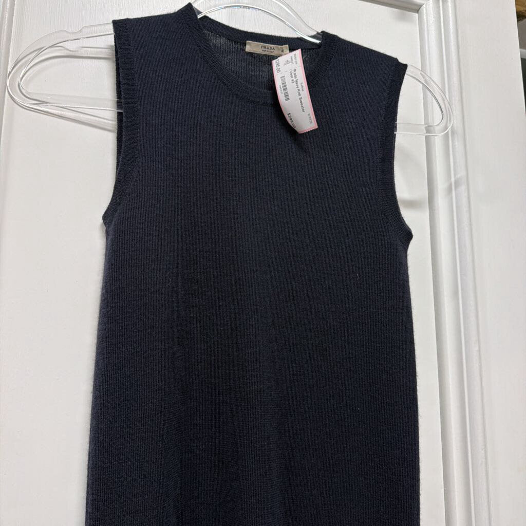 Navy Knit Sweater Vest
