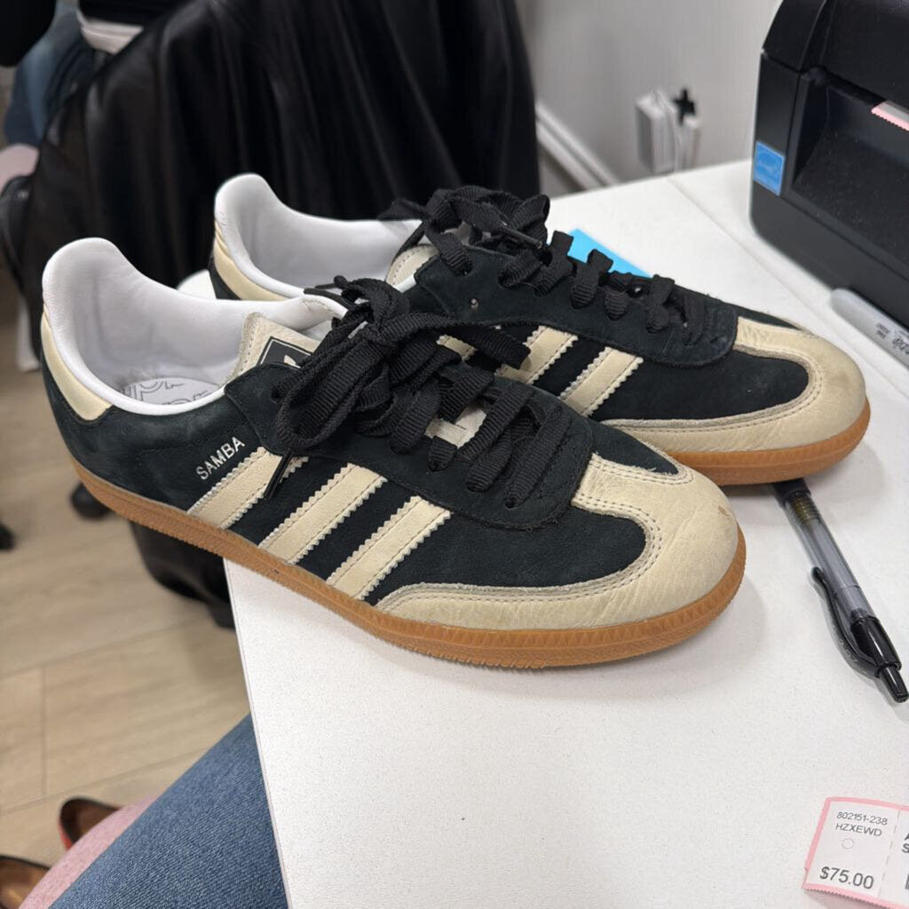 Charcoal/ Cream Suede/Leather Sambas (8.5)