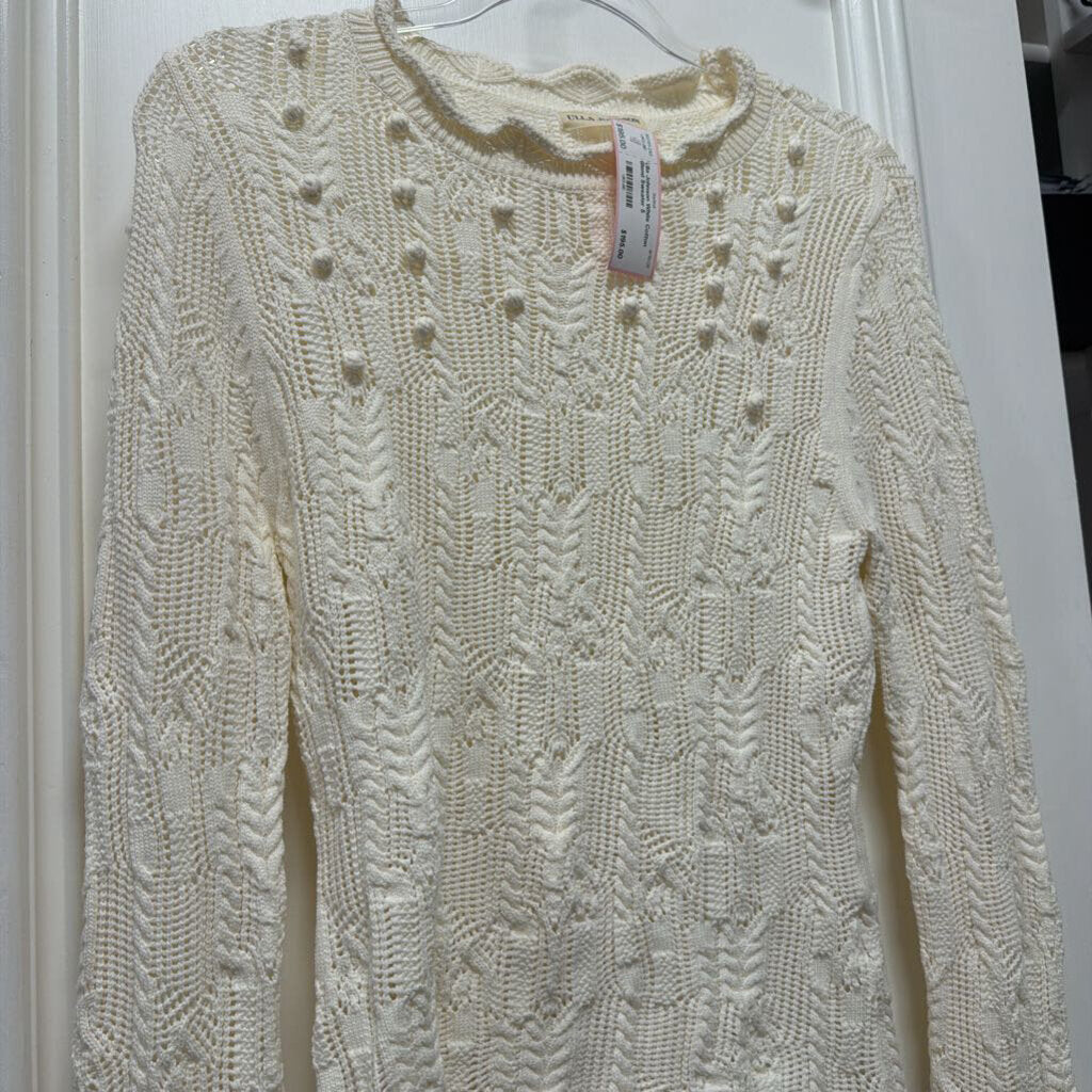 White Cotton Blend Sweater