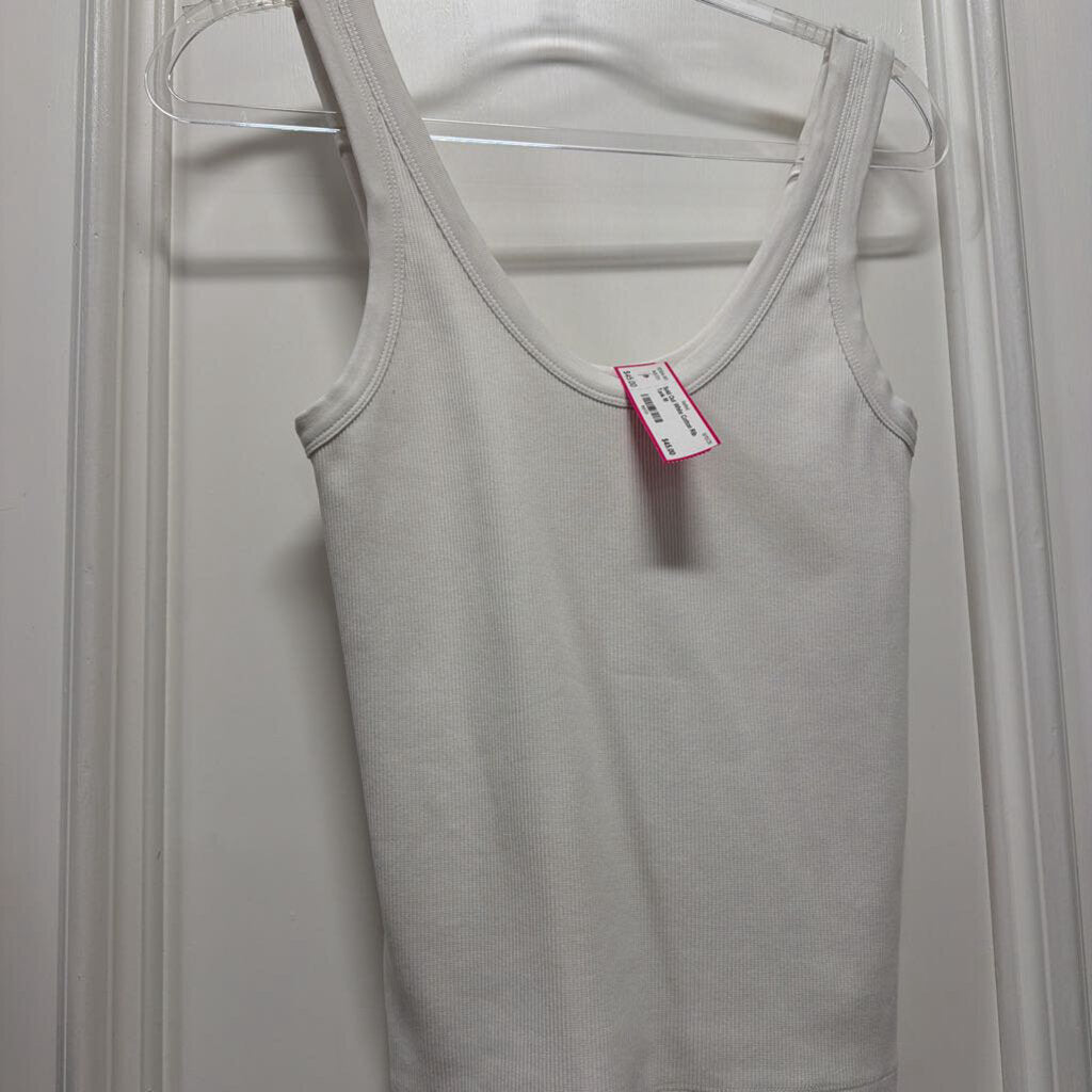 White Cotton Rib Tank
