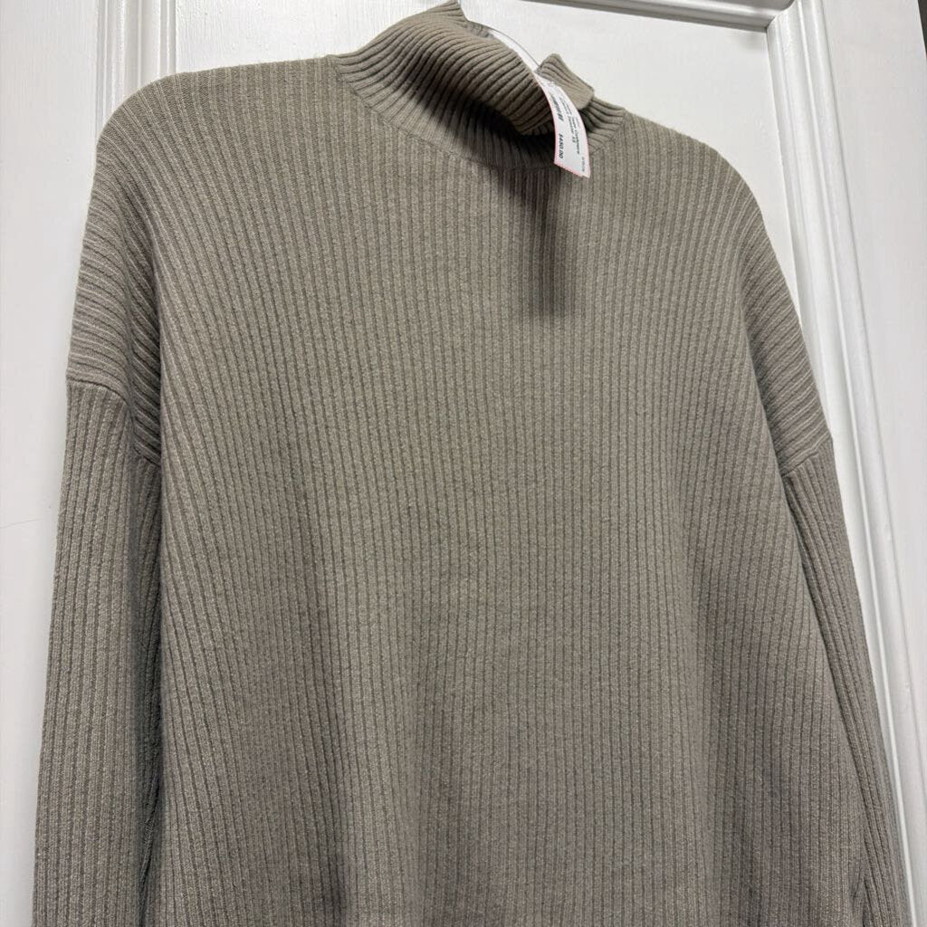 Taupe Cashmere Turtleneck Sweater