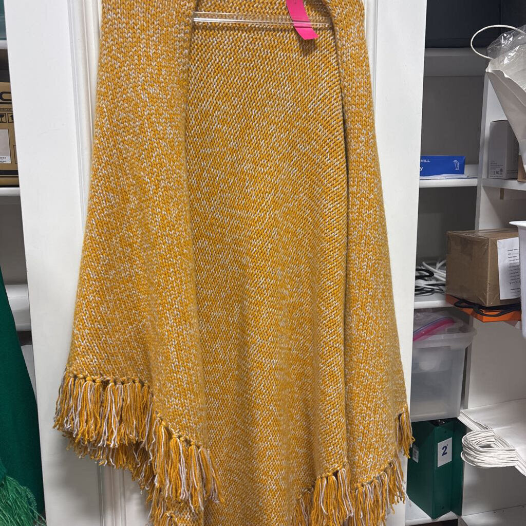 Yellow Cashmere Fringe Wrap (R:975)
