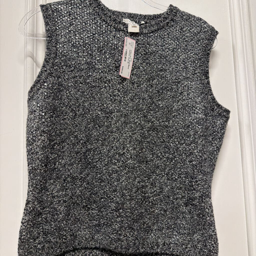 Gray Wool Blend Sweater Vest
