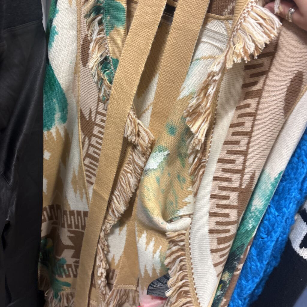 Brown Wool Pattern Cardigan