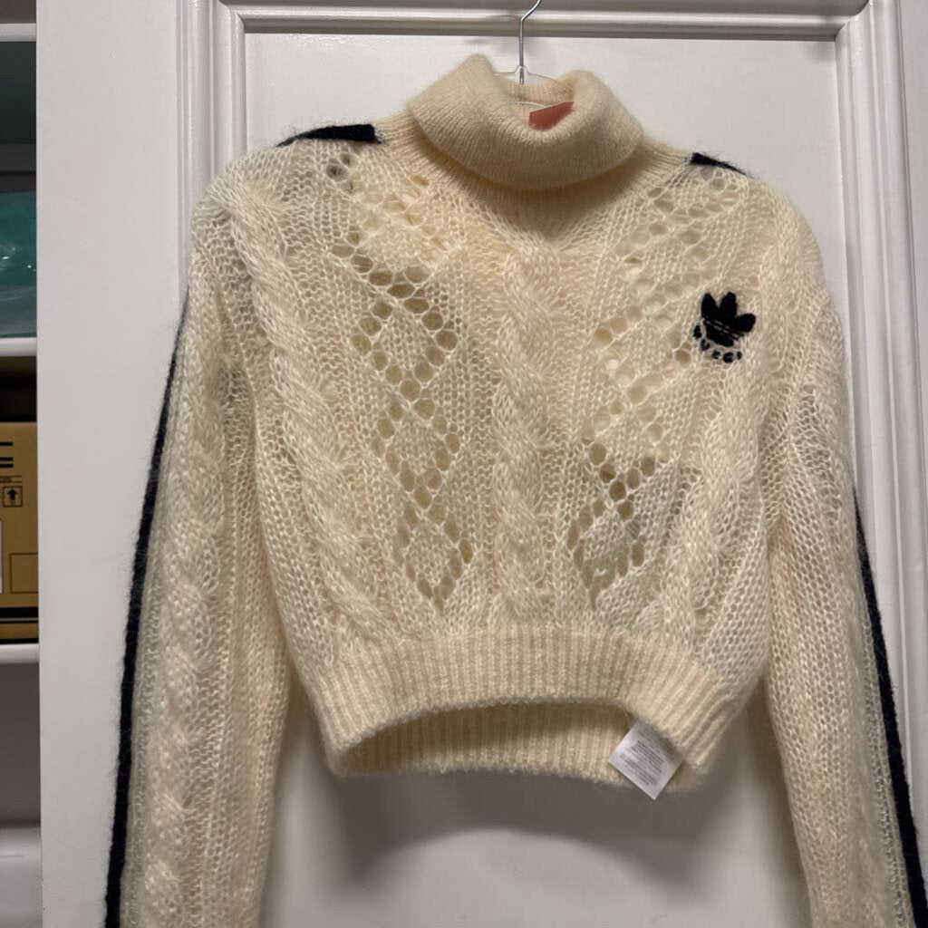 Cream Mohair Turtleneck Sweater