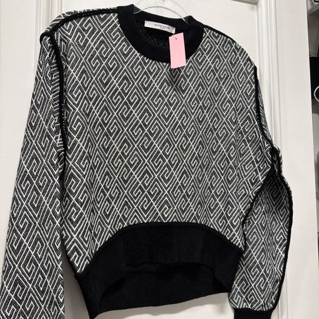 Black/White Cotton Sweater