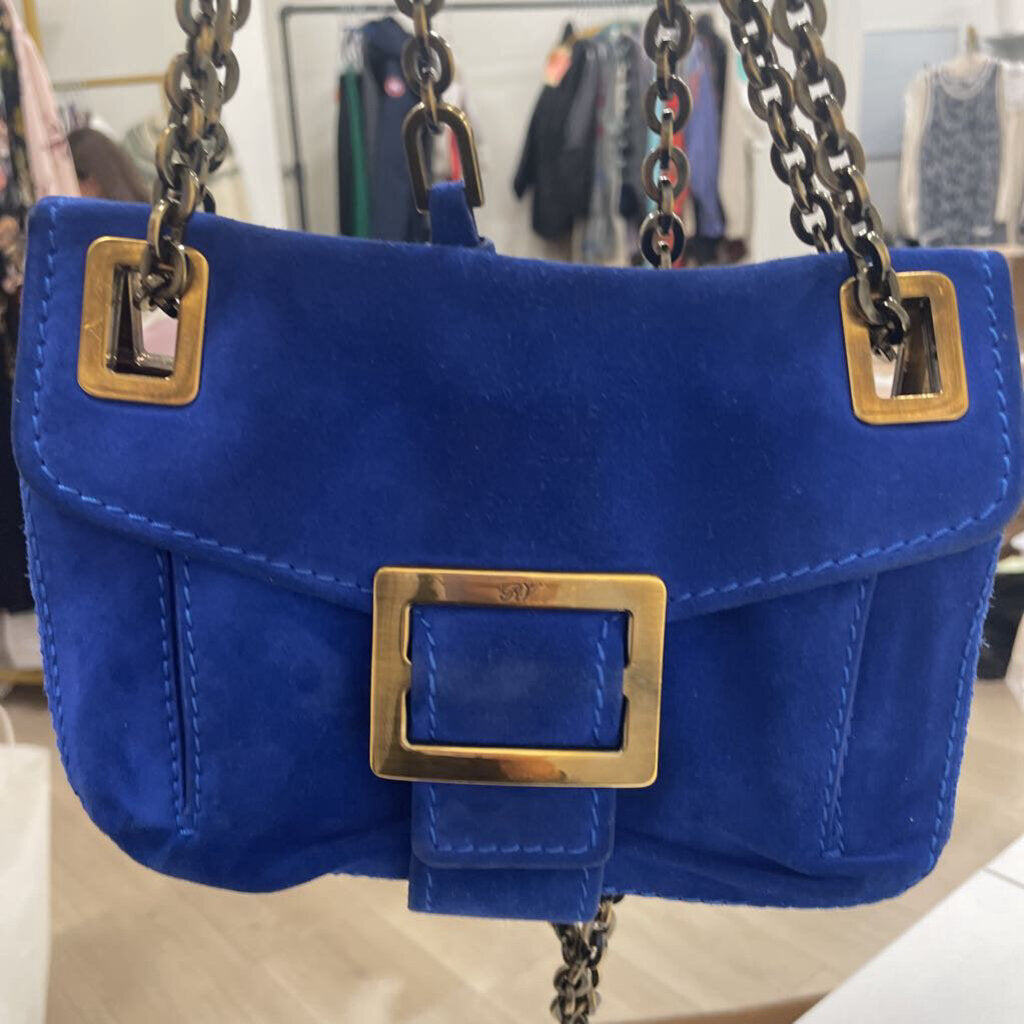 Blue Suede Gold HW Crossbody