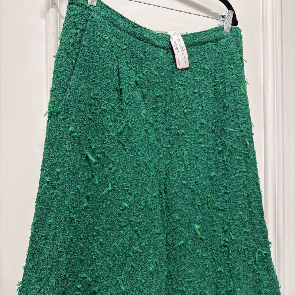 Green Tweed Long Line Shorts