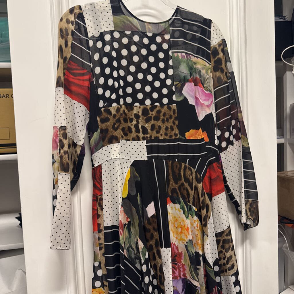 Multicolor Silk Pattern Dress