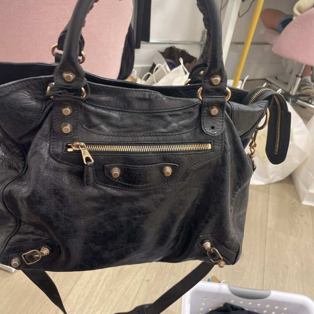 Black Leather Velo Bag