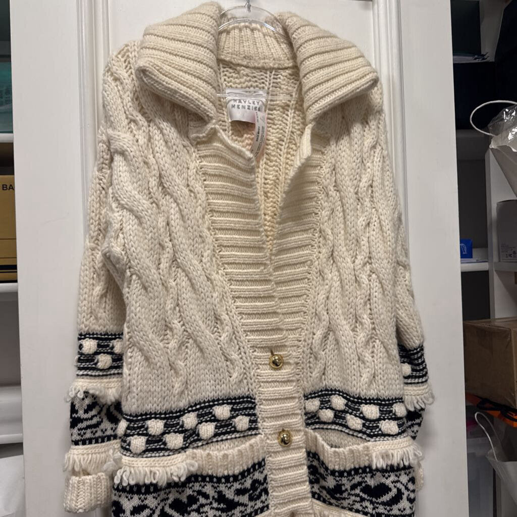 Cream Wool Blend Chunky Cardigan