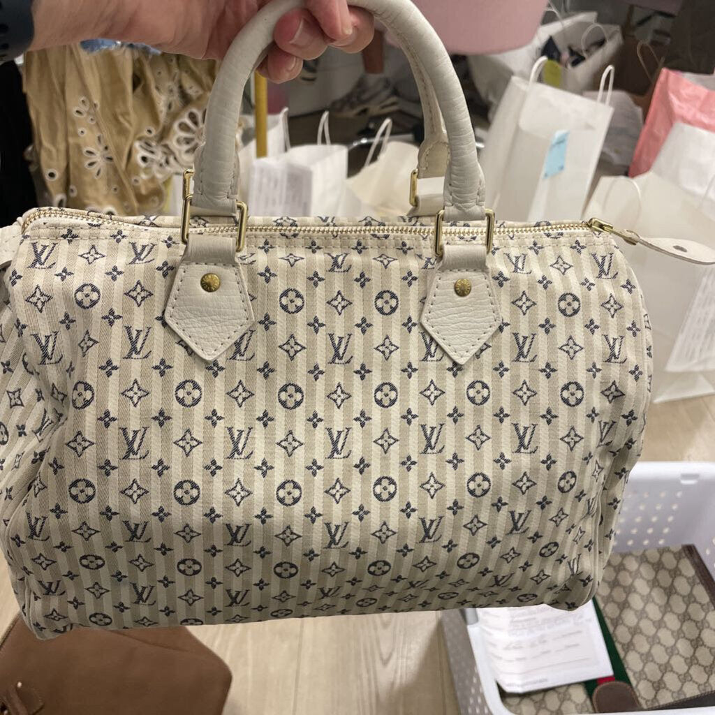 Cream Mini Lin Croisette Speedy 30 Bag(1400)