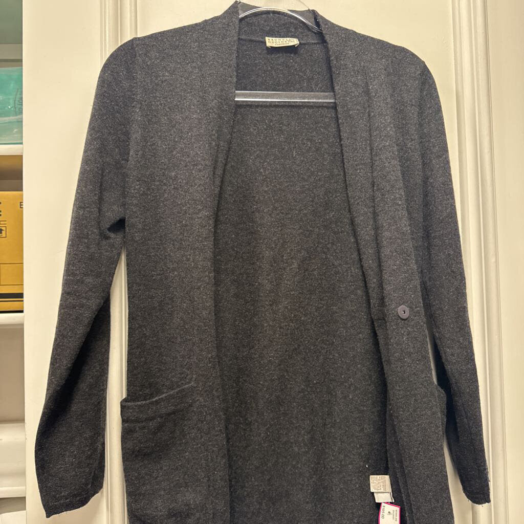 Dark Grey Cashmere/Silk Cardgian