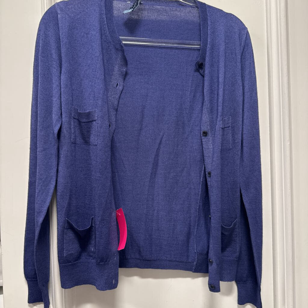 Purple Wool/Silk Cardigan