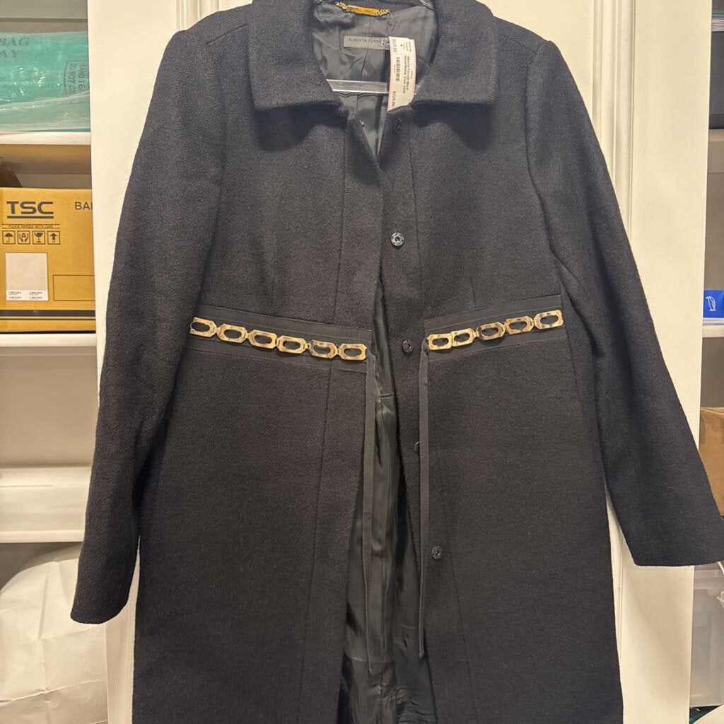 Black Wool/Mohair Coat