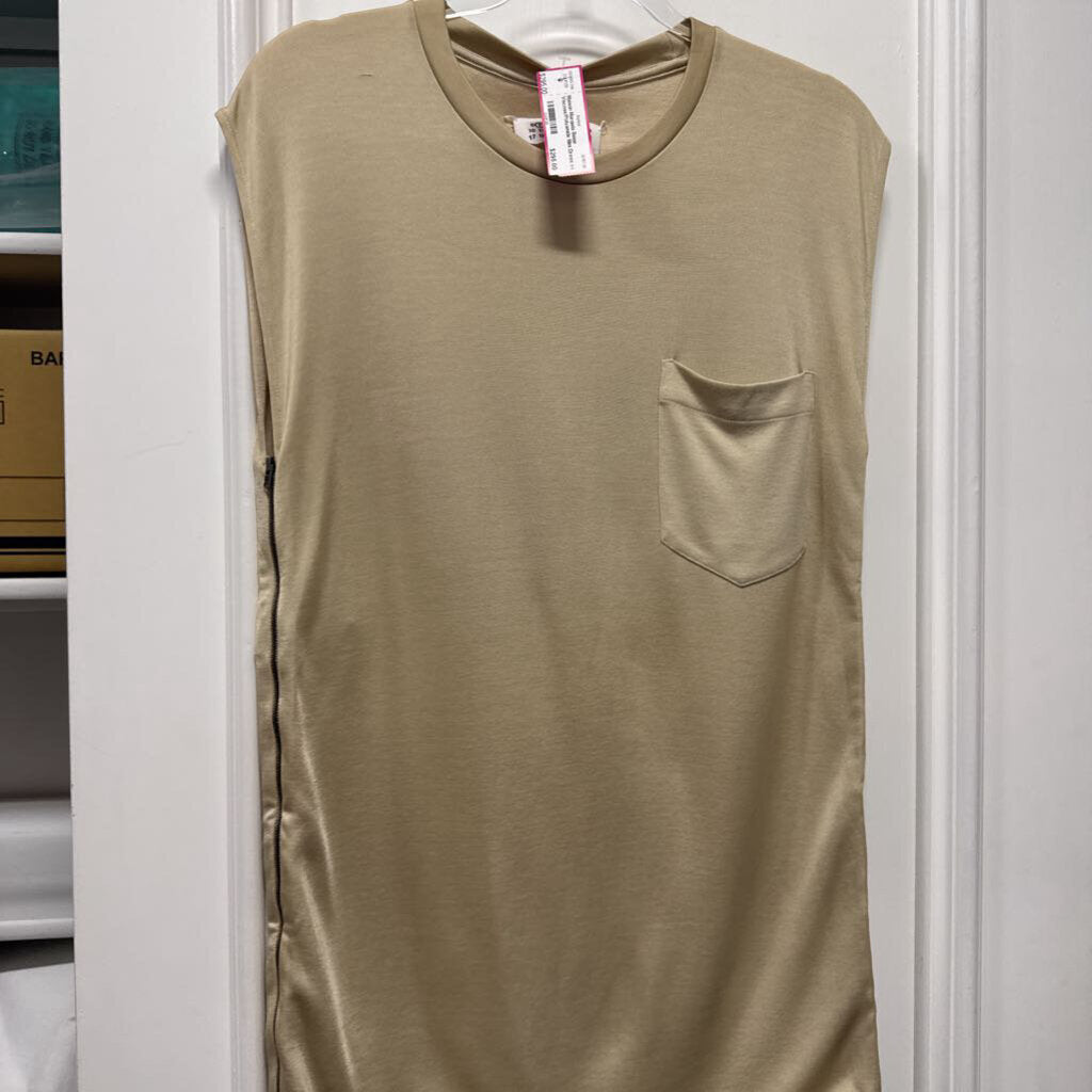 Beige Viscose/Polyamide Mini Dress