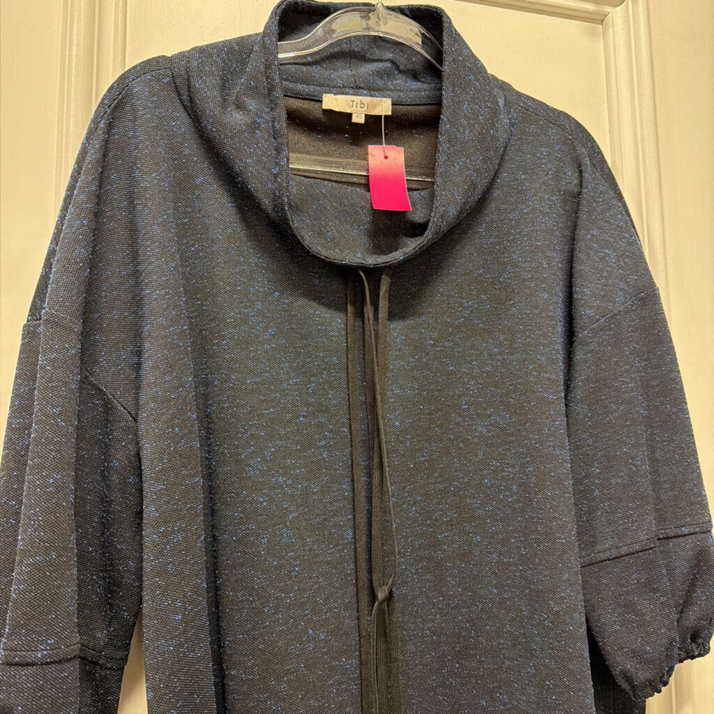 Blue Poly Half Sleeve Sweatshirt