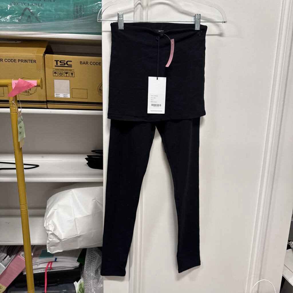 Black Cotton/Modal Layered Skirt/Legging (NWT)