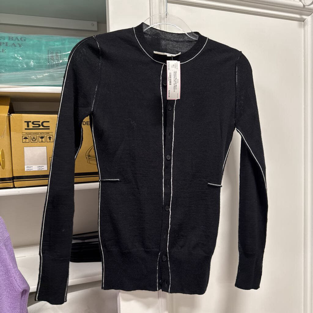 Black Wool/Acrylic Cardigan