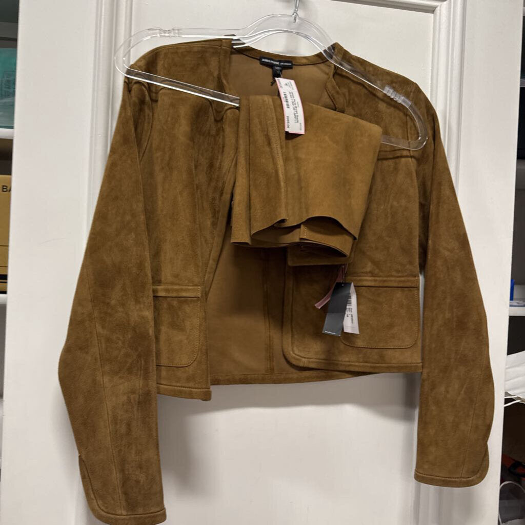 Brown Suede Jacket + Skirt SET (NWT)