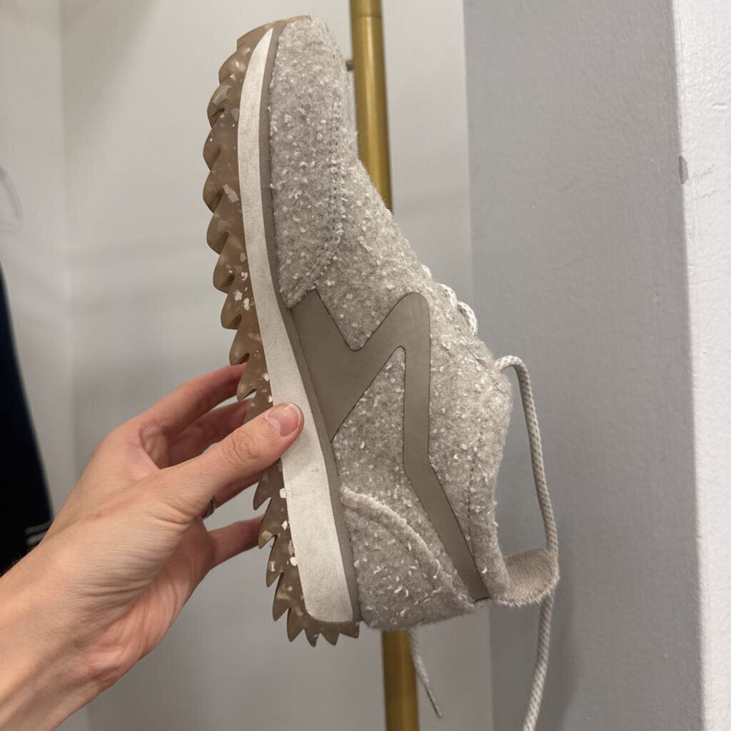 Grey Felted Wool Sneakers