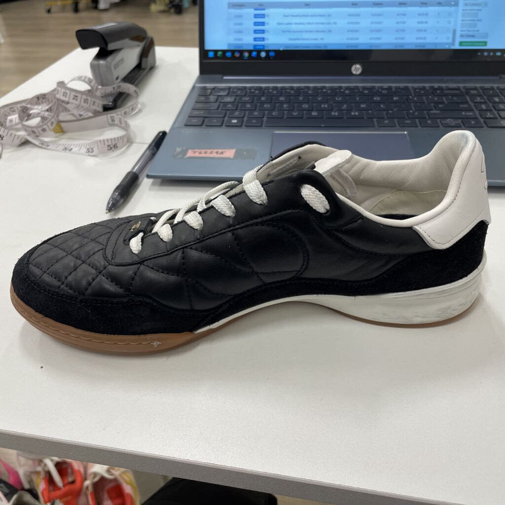 Black Quilted Sneakers