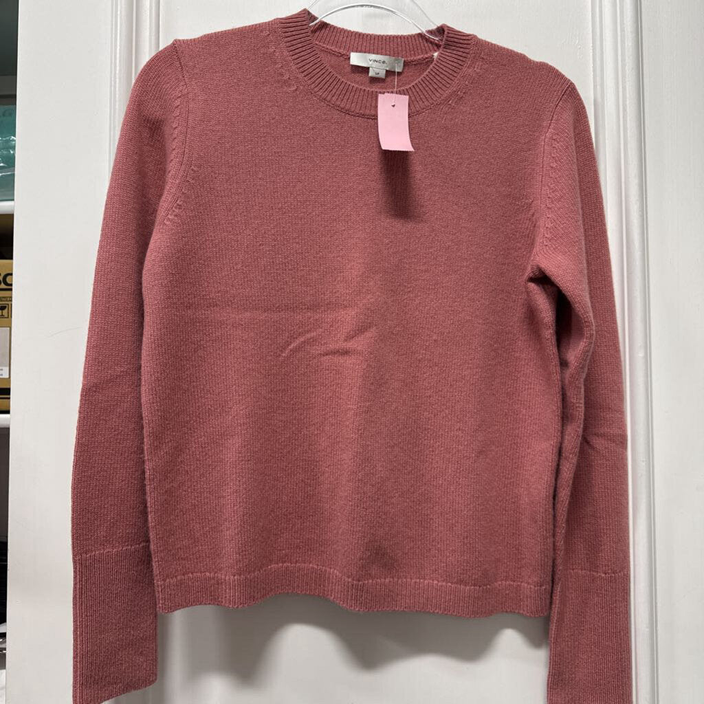 Pink Wool Crewneck Sweater