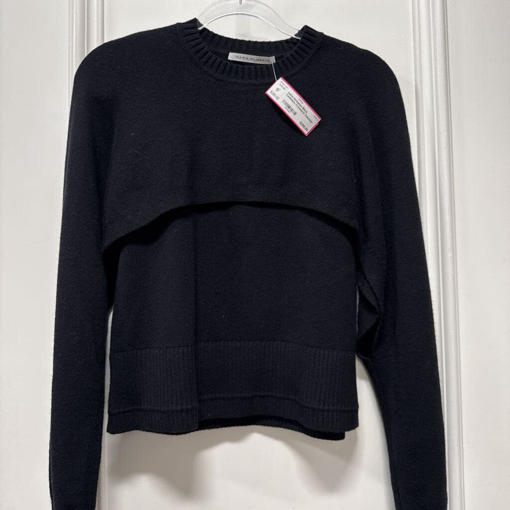 Black Cashmere Crewneck Sweater (990)