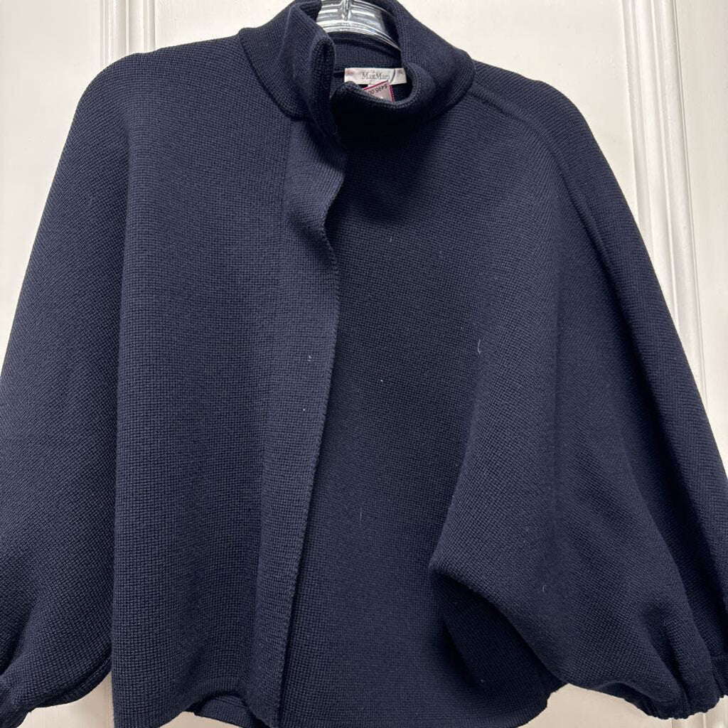 Navy Wool Knit Jacket