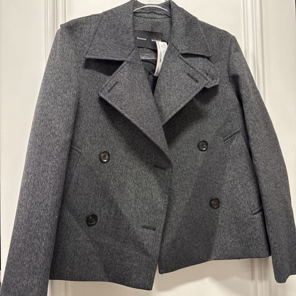 Grey Poly/Wool Swing Jacket