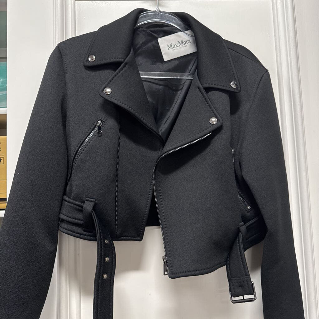 Black Poly/Cotton Jacket