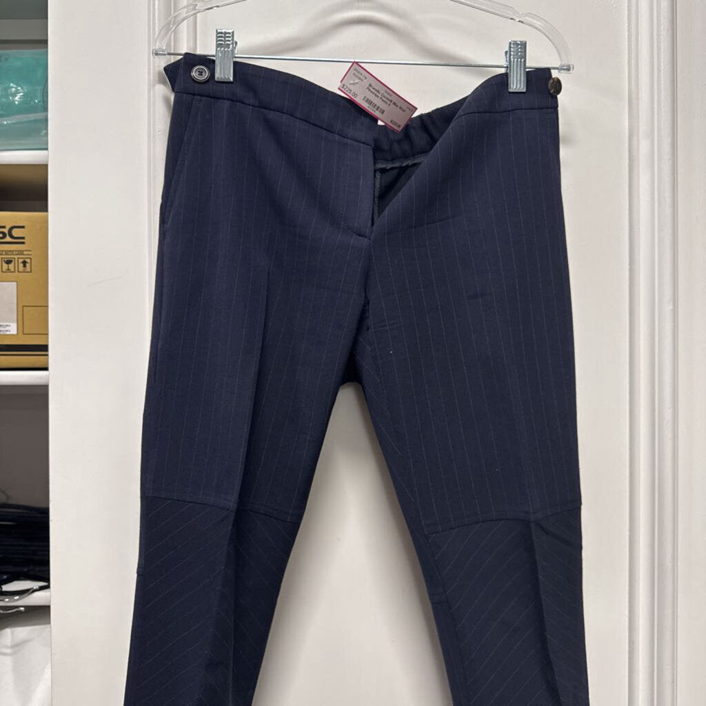 Blue Wool Pinstripe Pants