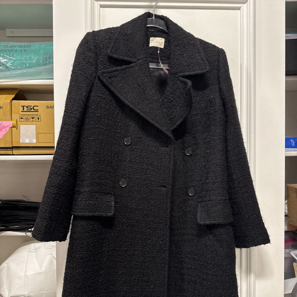 Black Tweed Trench Coat (789)