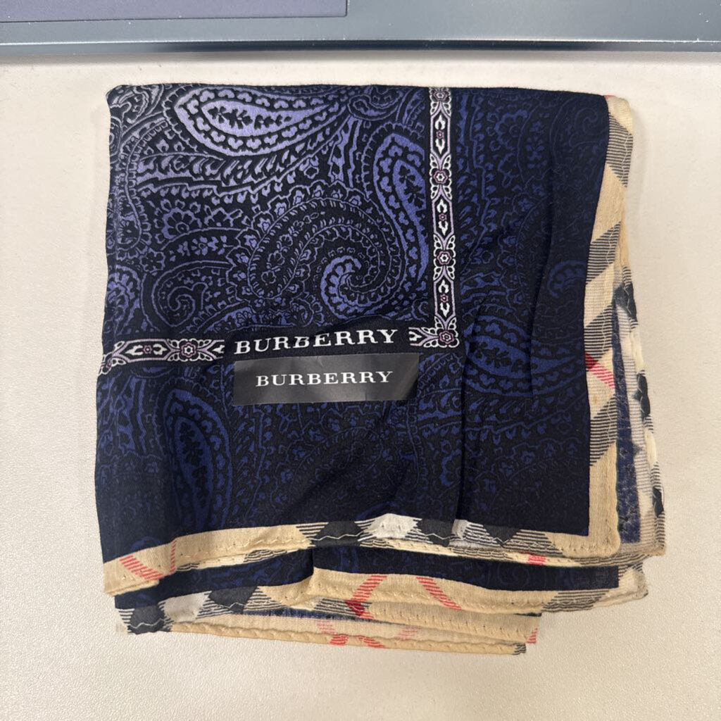Blue Paisley Handkerchief