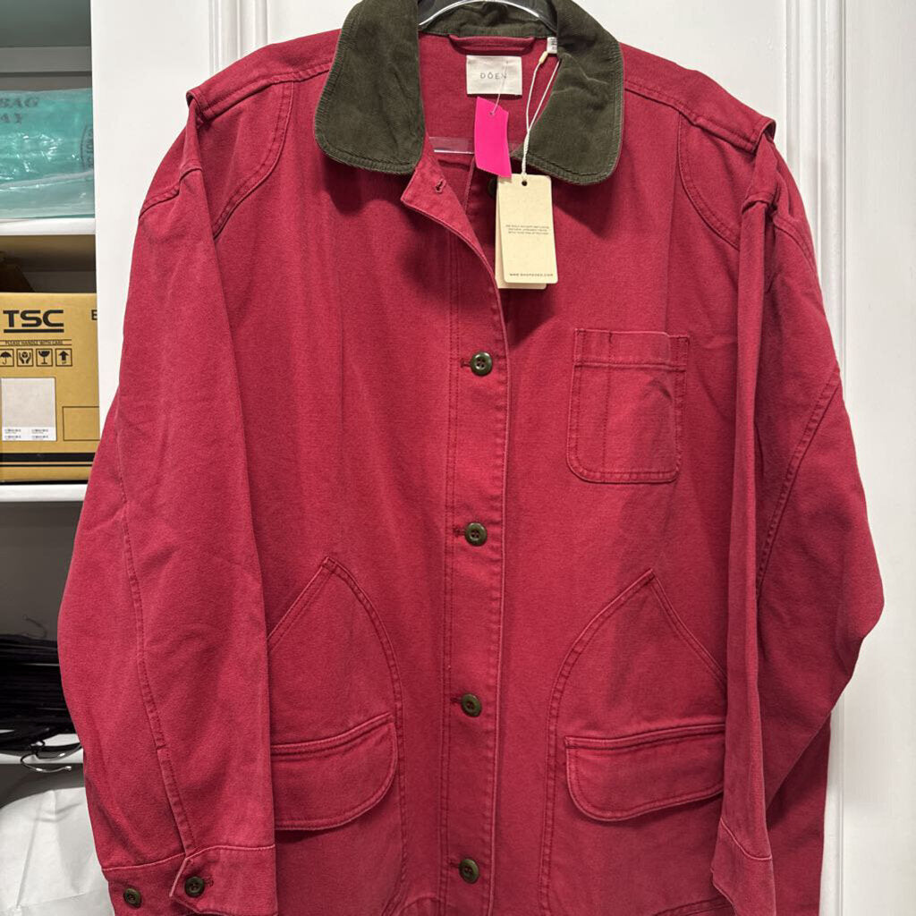 Red Cotton Barn Jacket (NWT)