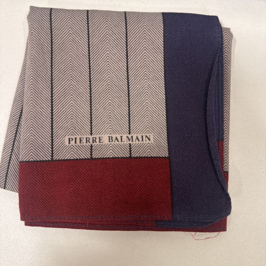 Red/Blue Herringbone Handkerchief