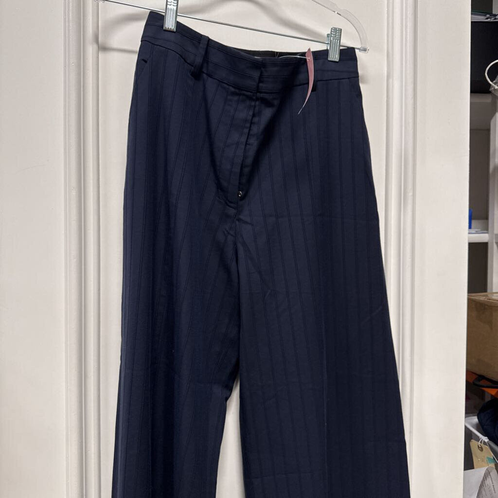 Navy Cotton/Viscose Trouser