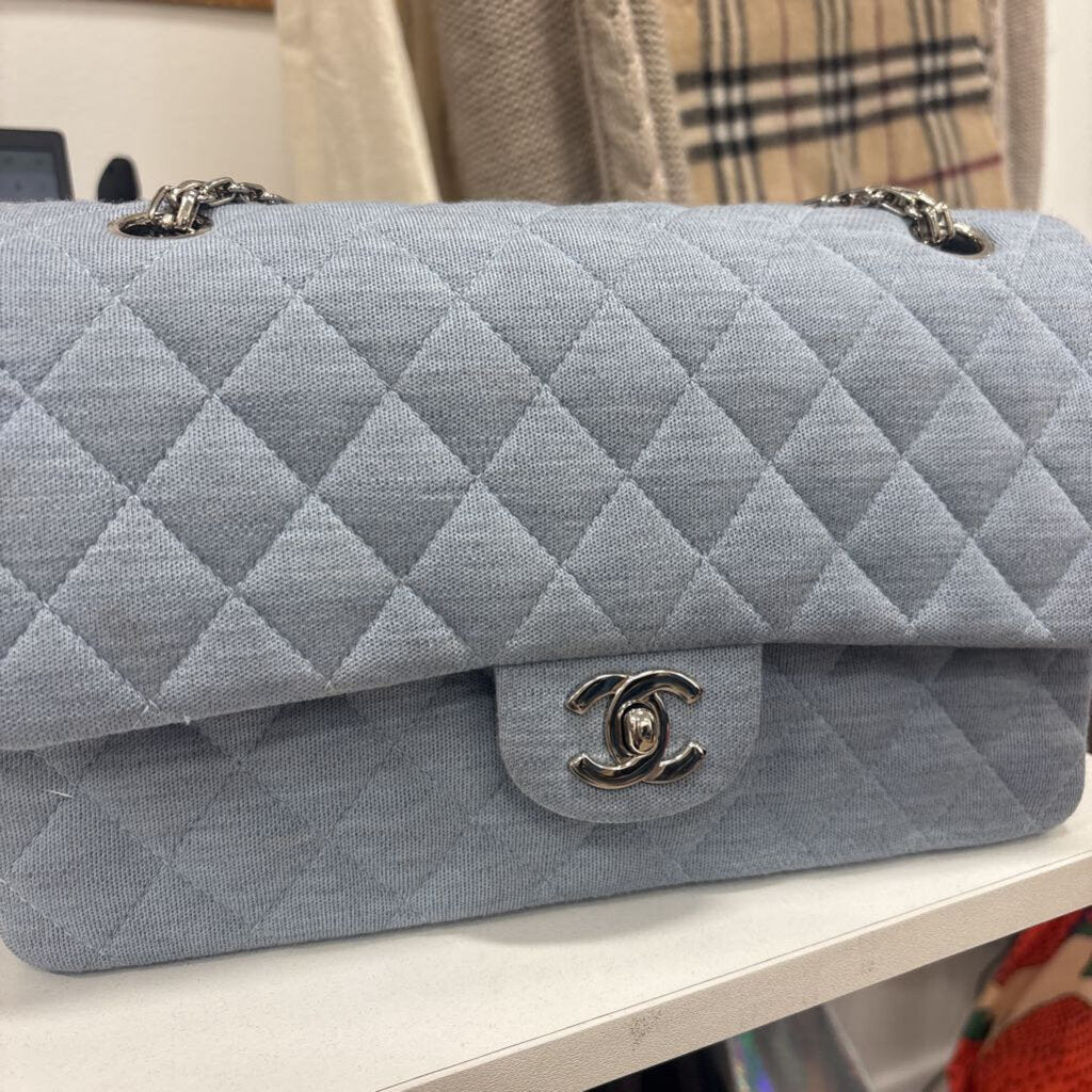1997-1999 Light Blue Jersey Double Flap Bag