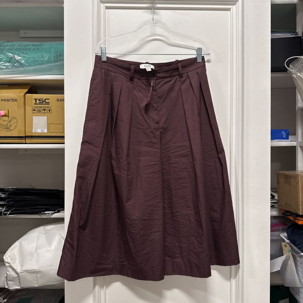 Purple Cotton Culotte Pants